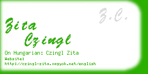 zita czingl business card